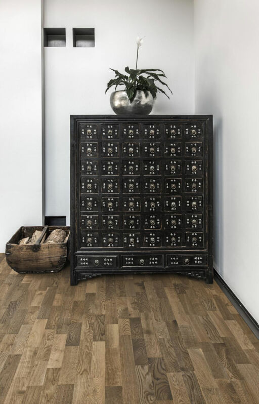 Kahrs Lumen Dusk Engineered Oak Flooring, Smoked, Brushed & Ultra Matt Lacquered, 200x15x2423mm