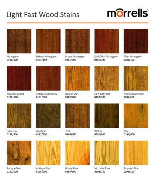 Morrells Light Fast Stain New Rosewood, 1L 0181500A Morrells Finishes