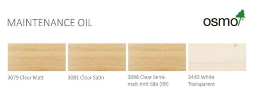 Osmo Maintenance Oil, Anti-Slip, Clear, Semi-Matt, 1L Image 2