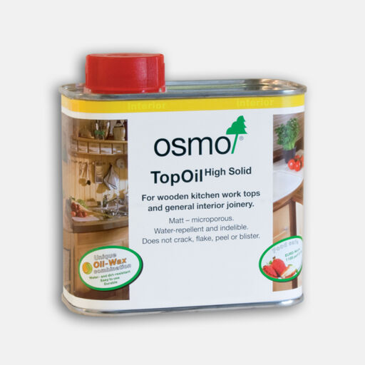 Osmo Top Oil, Wooden Worktop Oil, Clear Matt Finish, 0.5L