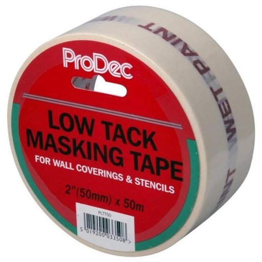 Low Tack Masking Tape, 50 mm, 50 m ProDec & Co