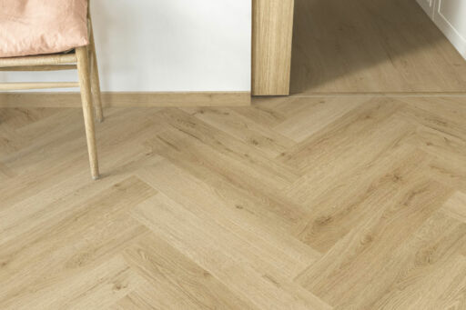 QuickStep Alpha Ciro, Botanic Beige Herringbone Vinyl Flooring, 126x6x630mm Image 3