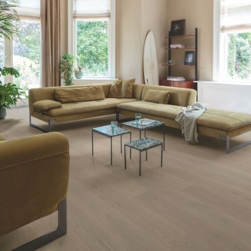 QuickStep Cascada Cotton Grey Oak Engineered Flooring, Rustic, Extra Matt Lacquered, 190x13x1820 mm