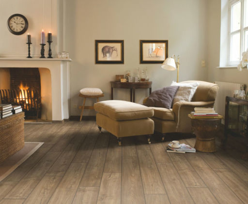 QuickStep Impressive Scraped Oak Grey Brown Laminate Flooring, 8 mm