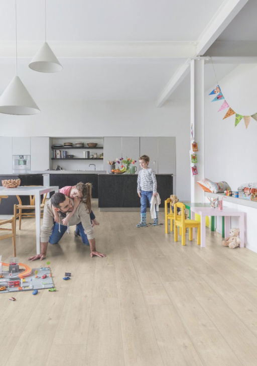 Quickstep Impressive Saw Cut Oak Beige Laminate Flooring, 8 mm