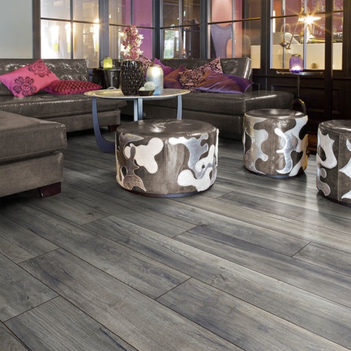 Robusto Harbour Oak Grey Laminate Flooring, 12mm Image 1