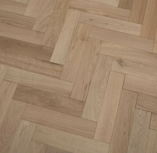 Solid Oak Parquet Flooring Herringbone Blocks, Rustic, Unfinished, 90x18x300mm Image 2