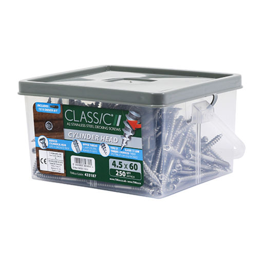 TIMco C2 Advanced Decking Timber Screws - TX - Cylinder - Exterior - Green 4.5x60mm Image 2
