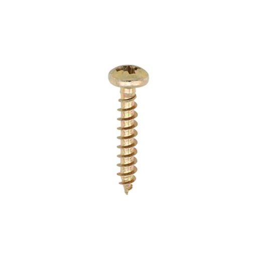 TIMco Classic Multi-Purpose Screws - PZ - Pan Head - Yellow 4.0x20mm
