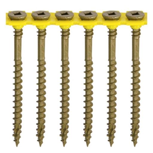 TIMco Collated C2 Decking Screws - SQ - Countersunk - Exterior - Green 4.5x65mm