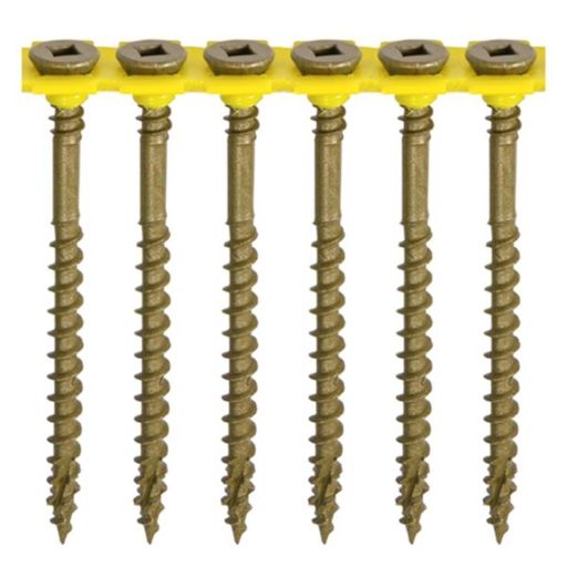 TIMco Collated C2 Decking Screws - SQ - Countersunk - Exterior - Green 4.5x65mm