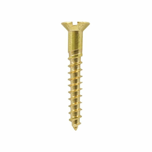 TIMco Solid Brass Woodscrews - SL - Countersunk 3.5x20mm