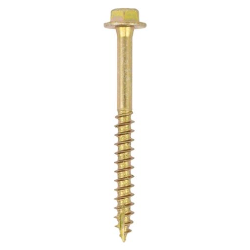 TIMco Solo Coach Screws - Hex Flange - Yellow 8.0 x 50 mm