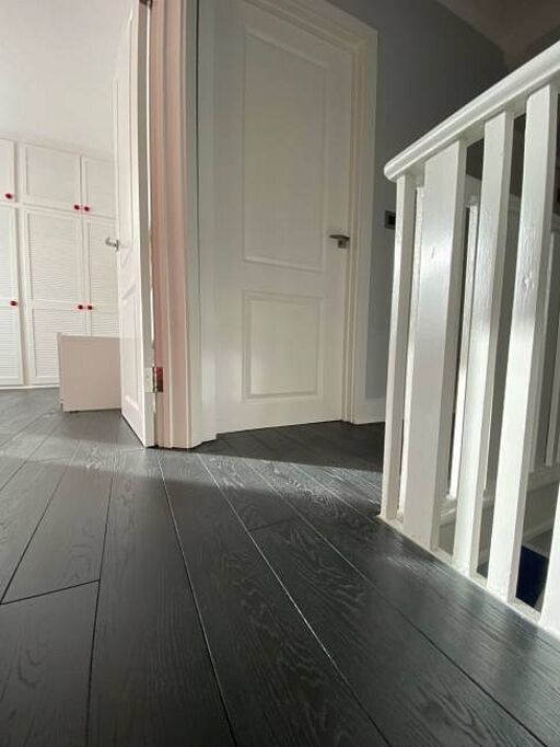 Tradition Anthracite Engineered Oak Flooring, Sanded, Oiled, 180x14.5mm Image 2