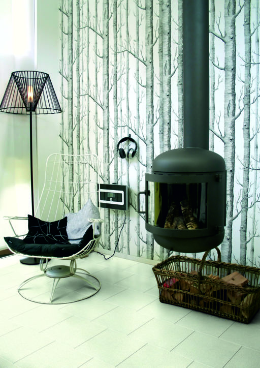 Luvanto Design White Sparkle Luxury Vinyl Tiles, 305x2.5x305 mm
