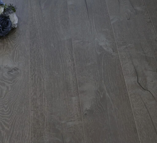 Tradition Engineered Oak Flooring, Rock Grey, Brushed, Matt Lacquered, 190mm x14mm x 1900mm Image 2