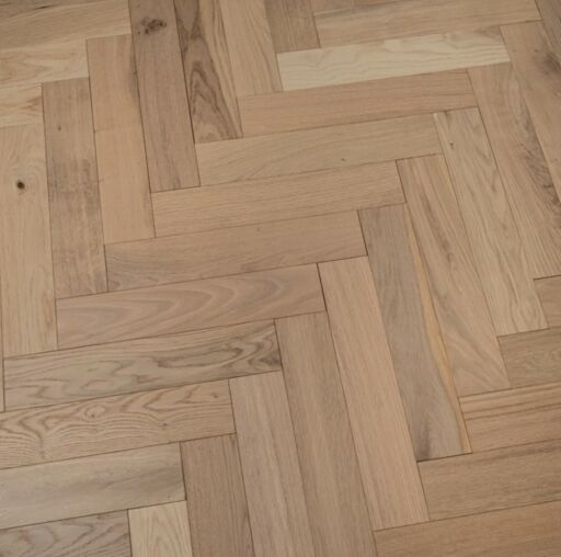 Tradition Engineered Oak Parquet Flooring, Herringbone, Invisible Finish, Oiled, 90x14x450mm Image 2