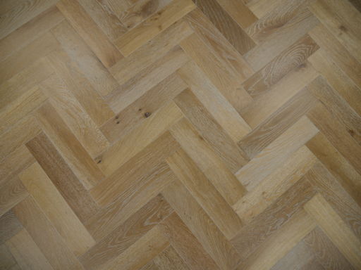 Tradition Engineered Oak Herringbone Flooring, Smoked White, Brushed Oiled, 90x18x400 mm