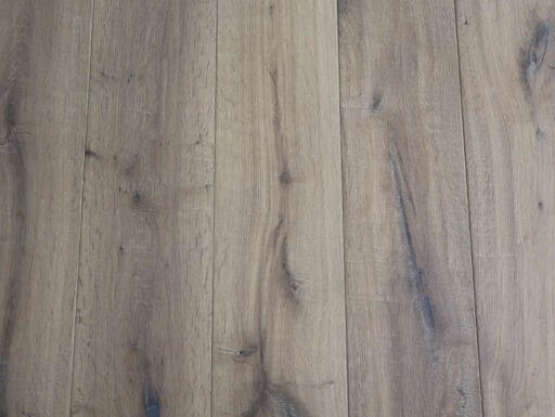 Tradition Vintage Smoked Engineered Oak Flooring, Distressed, Brushed & White Oiled, 190x14x1900mm Image 4
