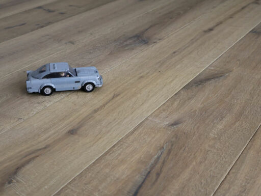 Tradition Vintage Smoked Engineered Oak Flooring, Distressed, Brushed & White Oiled, 190x14x1900mm Image 2