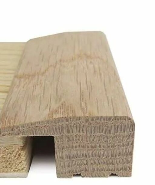 Traditions Solid Oak L-Shaped Threshold, Satin Lacquered, 15mm, 0.9m