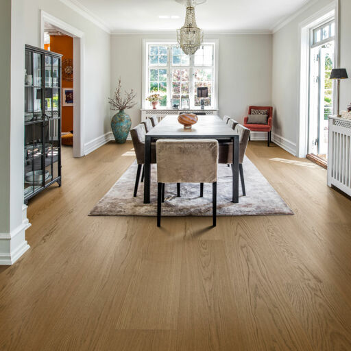 V4 Bjelin, Terra Brown Oak Engineered Flooring, Natural, Stained, Brushed & UV Lacquered, 206x11.3x2200mm