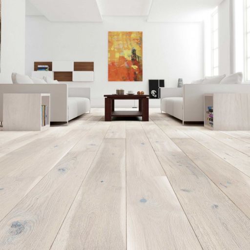 V4 Lichen White Engineered Oak Flooring, Rustic, Brushed Natural Stained, Matt & UV Lacquered, 207x14x2200 mm