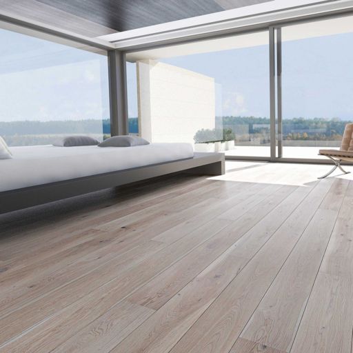 V4 Marsh Grey Engineered Oak Flooring, Rustic, Brushed Natural Stained, Matt & UV Lacquered, 207x14x2200 mm