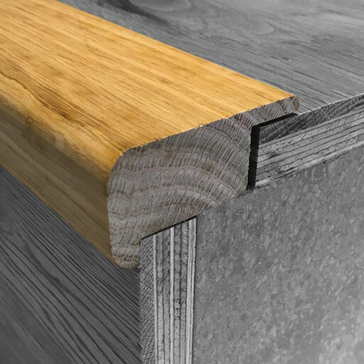 V4 Matching Lip Over Stair Nosing, 59x18x1000m