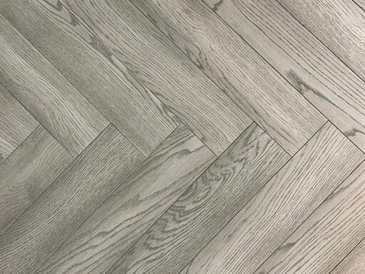 Xylo Silver Grey Engineered Oak Flooring, Rustic, Herringbone, Brushed & UV Lacquered, 125x14x625mm