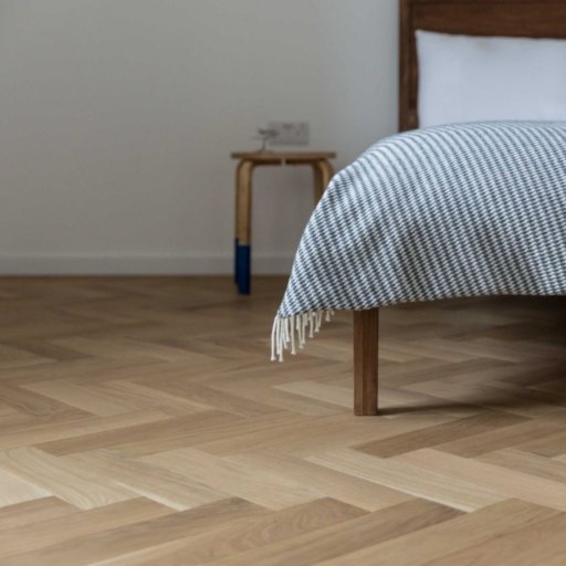 V4 Deco Parquet, Natural Oak Engineered Flooring, Rustic, Smooth Sanded & Hardwax Oiled, 90x14x400 mm.