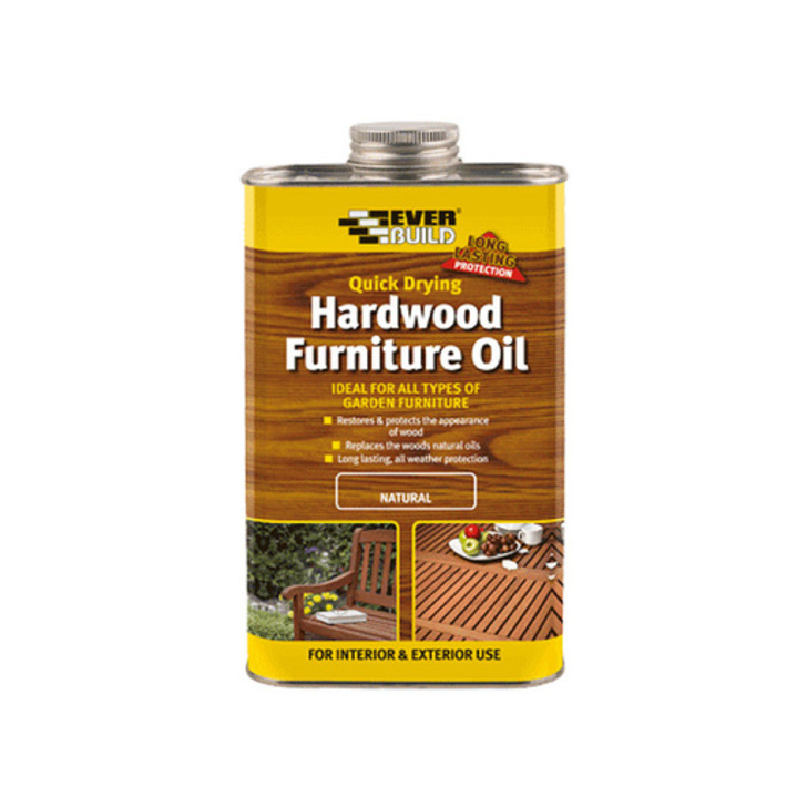 Hardwood Furniture Oil, Natural, 500ml HARDOIL05 EverBuild