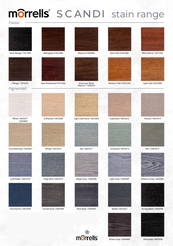 Morrells Scandi Wood Stain, White, 1L Morrells Finishes